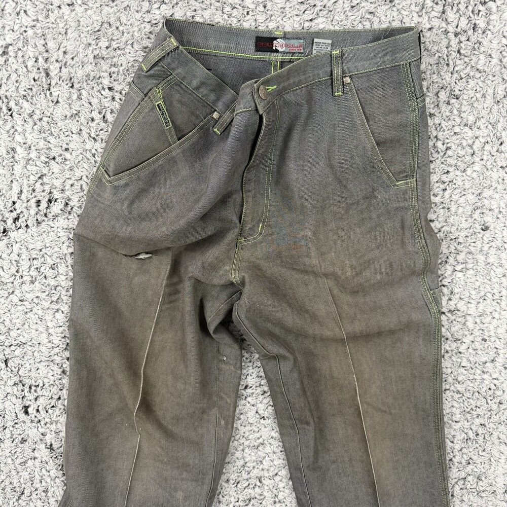 Y2k Vintage Southpole Light Gray Wash Baggy Fit Wide Leg Jeans Pants, Mens 30x30